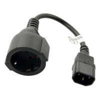 Câble d'alimentation IEC C14 vers prise femelle EU 10A 250V, adaptateur Schuko Type F vers C14 pour PDU UPS, rallonge