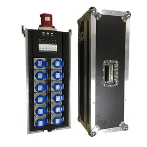 3-phasige 63-Ampere-Eingangsplattenverteilung 12-Kanal-Stromverlängerungsbox für das Beleuchtungs system