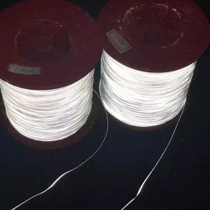 Manufacturers vinyl heat transfer sheets bright silver reflective wire reflective material link line 1mm 2mm OEM