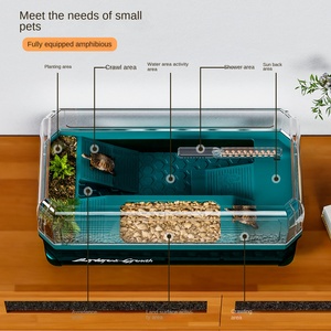 Terrarium Amphibien Spacieux de Haute Qualité en Plastique Écologique Durable Réutilisable pour Reptiles avec Zones Séparées pour Petits Animaux - Product Image 2