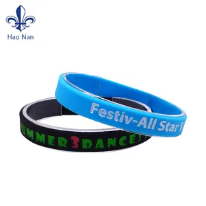 Bracelet en caoutchouc de bracelet en silicone de logo de conception personnalisée promotionnelle