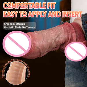 Camisinha Masculina Capa de Dildo para Estimulação Clitoriana e Ejaculação Retardada Brinquedo Sexual Manga para Pênis de Homem Casal - Product Image 6