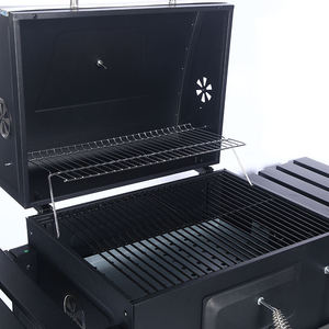 IOnthunder <span class=keywords><strong>Heavy</strong></span> Duty Garden Barrel Trolley Fumador al aire libre Barbacoa Parrilla Carbón Barbacoa Parrilla Mesa auxiliar <span class=keywords><strong>Radio</strong></span> portátil Barbacoa - Product Image 4