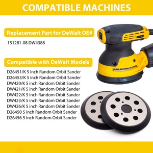 9 uds/1 Juego de almohadillas de lijado 5 "8 agujeros gancho y lijadora de bucle almohadillas de repuesto de Metal compatibles con De-Walt Random Orbita Sander - Product Image 2