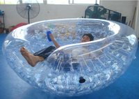 Boule de noix de coco à bulles/PVC/TPU boule de noix de coco flottante gonflable demi boule de zorb