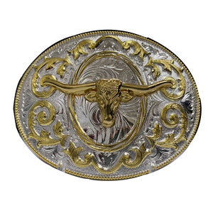 Vintage vành đai kim loại khóa bạc và đồng thau ngựa Montana <span class=keywords><strong>silversmiths</strong></span> đẹp thiết kế phương tây - Product Image 5