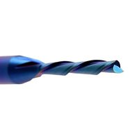 Fraise à queue en spirale RUIMENG CNC à 2 cannelures, 1/8 pouce, tige de 1/4 pouce, en carbure de tungstène, revêtement TAC, HRC60 45 OEM