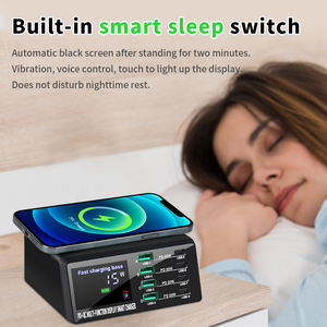 מטען מהיר רב תכליתי חדש עם 8 יציאות PD לטעינה מהירה לאייפד, טלפון נייד, רכזת שולחנית מהירה, תחנת טעינה אלחוטית - Product Image 3