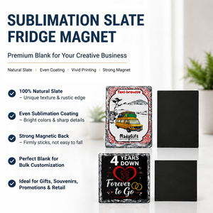 Imán de Refrigerador de Pizarra Personalizado para Sublimación, Imán de Piedra para Refrigerador, Recuerdo Sublimable, Precio al por Mayor - Product Image 3