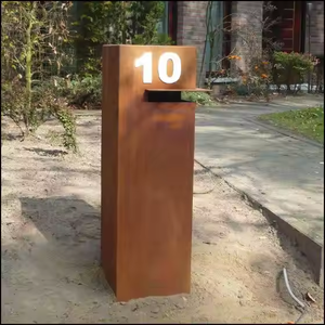 Buzón de Correo Moderno Personalizado de Metal, Buzón de Acero Corten Resistente - Product Image 5
