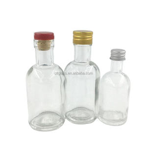 Ingrosso su ordinazione 50 ml Mini bottiglia di vino rotonda bomboniera 50 ml <span class=keywords><strong>liquore</strong></span> piccolo Whisky Vodka bottiglia di vetro con tappo in metallo a vite - Product Image 5