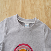 Ensemble de vêtements d'été pour bébé fille, t-shirt à manches courtes arc-en-ciel, tenue décontractée pour enfants