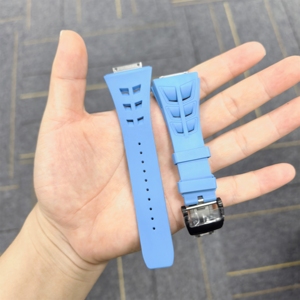 Bracelet de montre en caoutchouc silicone souple de qualité supérieure, bracelet de sport ventilé, durable, confortable, bracelet de remplacement pour montre - Product Image 3