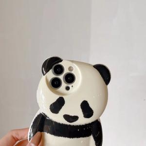 Ph632 חלקה מים מדבקה 3d <span class=keywords><strong>panda</strong></span> עבור iPhone 16promax 12 מתאים 13/14 טלפון מקס במקרה נגד ירידה כיסוי - Product Image 4