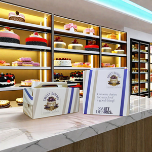 Hộp bánh mì đặt làm riêng, số lượng đặt hàng tối thiểu thấp, hộp bánh có cửa sổ, kích thước 4, 8, 10 inch, hộp bánh bằng bìa cứng trắng - Product Image 1