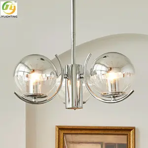 JYLIGHTING Design Hanging Artistic Lustre Bedroom Villa Indoor Dining Room Hotel Customized Modern Glass Pendant Light