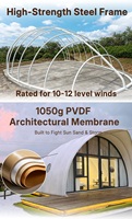 Tente de luxe en forme de coquille avec membrane PVDF, hôtel avec salle de bain pour les centres de villégiature, glamping de luxe, domos