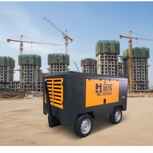 <span class=keywords><strong>Compresseur</strong></span> d'air à vis à entraînement direct JinHui, portable, alimenté par courant alternatif, à économie d'énergie, 55 kW, 75 CV, refroidi par air, pour usage en construction - Product Image 2