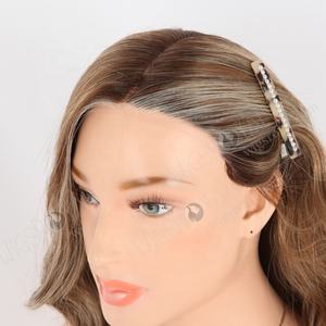 Precioso marrón con reflejos rubios atado a mano sin pegamento seda superior onda suelta Bob peluca lujo hombro longitud doble dibujado peluca - Product Image 2