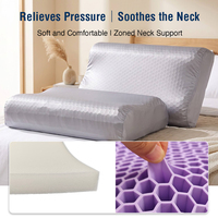 Oreiller en nid d'abeille TPE personnalisable et détachable, hauteur réglable, housse intérieure séparée pour couche TPE, oreiller rafraîchissant pour le sommeil
