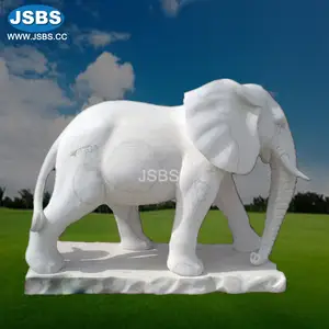 Mármore branco esculpido em mármore indiano elefantes
