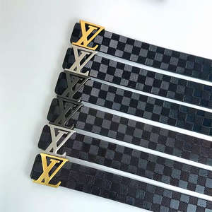 Cinto de Luxo Personalizado com Fivela em Forma de Letra YL - Cinto de Couro <span class=keywords><strong>Fashion</strong></span> Embossed para Homens e Mulheres - Product Image 4