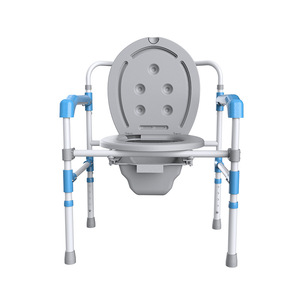 Toilet <b>Chair</b> For <b>Elderly</b> Pregnant Disabled Portable With Flip Top Lid 250 Kg Capacity Modern Design Bathroom Safety Equipment - Product Image 1