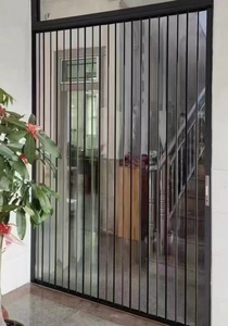 Không thấm nước <span class=keywords><strong>PVC</strong></span> tinh thể gấp Cửa Nhôm Hợp Kim trượt phân vùng cho nhà bếp tự động vẻ đẹp cửa hàng trung tâm mua sắm cửa chống bụi - Product Image 2