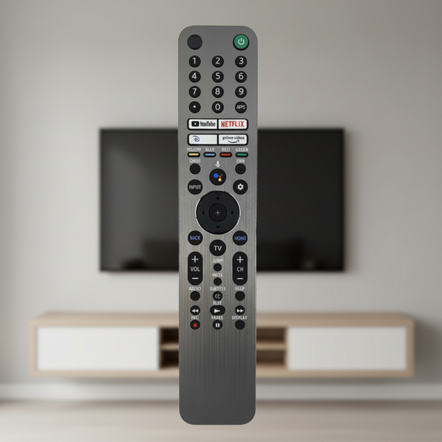 HUAYU RMF-TX621E Metal Voice Remote Control for Sony Smart Tv Android 4K Bluetooth Replacement