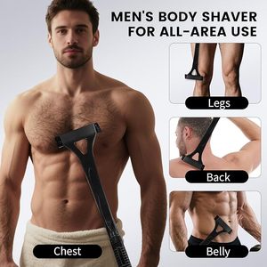 Rasoio per la schiena per uomo e donna (fai da te), trimmer per peli del corpo con manico ergonomico extra lungo pieghevole, <span class=keywords><strong>rasatura</strong></span> <span class=keywords><strong>a</strong></span> <span class=keywords><strong>secco</strong></span> e <span class=keywords><strong>a</strong></span> umido - Product Image 5
