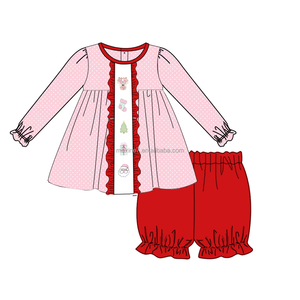 <span class=keywords><strong>Vestito</strong></span> Smockato da <span class=keywords><strong>Bambina</strong></span> con Maniche Lunghe e Motivo Albero di Natale, Abbigliamento all'Ingrosso per Bambini e Neonati - Product Image 3