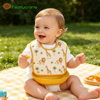 Bavoirs pour bébés en plastique EVA détachables, imprimés sur mesure, imperméables, en coton, pour l'alimentation des enfants, bavoirs en silicone pour bébés, vente en gros