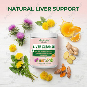 Aeglewell OEM Poudre Détoxifiante <span class=keywords><strong>pour</strong></span> <span class=keywords><strong>le</strong></span> <span class=keywords><strong>Foie</strong></span> (30 Doses) Soutien Détoxifiant avec Chardon-Marie, Pissenlit, Curcuma et Vitamine C, Saveur Orange - Product Image 3
