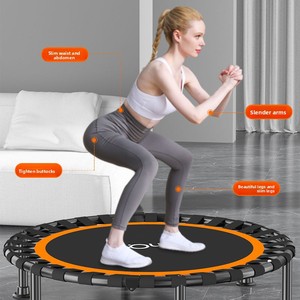 <span class=keywords><strong>Trampoline</strong></span> pliable en PP pour usage intérieur, petit lit rebondissant pour enfants et adultes, tailles de cadre 40/48 pouces - Product Image 3