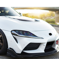 CAR WORLD pour Supra A90 VR Design - Lame avant en fibre de carbone pour kit carrosserie, installation par colle/vis 2019-2020