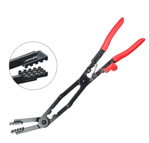 <span class=keywords><strong>Pince</strong></span> à collier de serrage à double articulation à <span class=keywords><strong>longue</strong></span> <span class=keywords><strong>portée</strong></span>, universelle, en métal, avec poignée confortable et embout de coupe croisée pour l'entretien automobile - Product Image 2