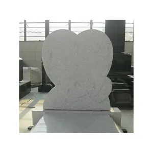 Natural Stone High Quality White Granite Heart Shaped Tombstone For Sale