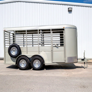 Remorque à chevaux en aluminium, double essieu, fermée, avec porte latérale et rampe arrière, charge utile maximale 1001-2000 kg - Product Image 1