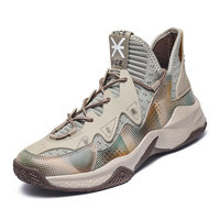 Chaussures de basketball pour hommes personnalisées OEM-ODM, imprimées, à lacets, semelle intermédiaire en EVA, pour toutes les saisons