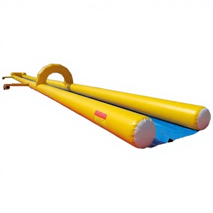 High-quality yellow color pvc tobogan acuatico hinchable long inflatable water slide for sale - Product Image 1
