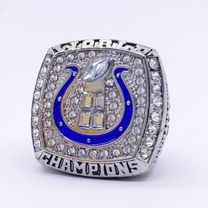 Anillo de Campeonato de la NFL de los Indianapolis Colts 2006, Aleación de Plata Grabada, Joyería Unisex - Product Image 1