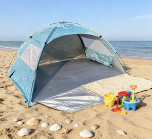 Tienda de Campaña Hexagonal Impermeable, Ligera, Protección Solar, Tienda de Campaña Automática para Playa, para Viajes de Verano - Product Image 4