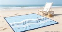 Personalized Custom High-quality 100% Cotton Printed Eco-friendly Water-absorbent Sand-proof Multi-functional Beach Towel