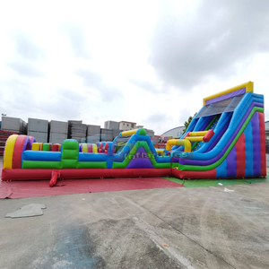 <b>Inflatable</b> obstacle course commercial aire de jeux gonflable bounce <b>house</b> with slide kids jumping bouncy castle combo - Product Image 4