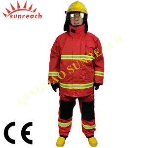 Terno de fogo de certificação do oem ce, corrida de bombeiros personalizada, durável, barato, traje de incêndio, luva