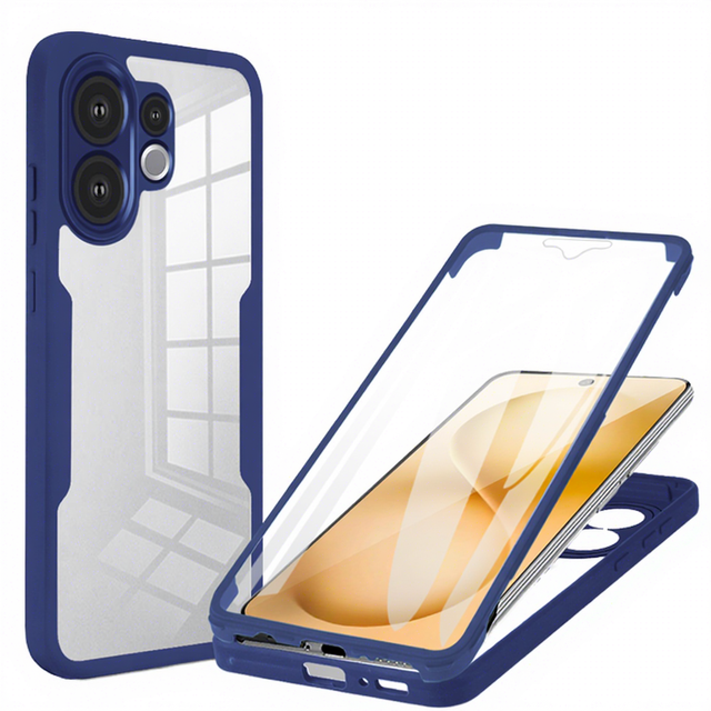 For Dual-Layer TPU+PC Transparent Shockproof Scratch Resistant Bumper Case for VIVO V60 Pro