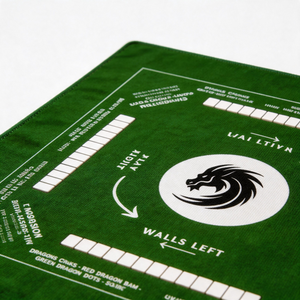 Tapete de Mahjong Americano de Caucho Natural Impermeable, 80 cm Cuadrado, Patrón Dragón Verde, Accesorio de Juego de Mesa Personalizado al por Mayor - Product Image 5
