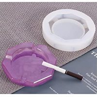 Kit d'outils de moulage manuel en cristal transparent pour la décoration de bureau et de maison, kit de moules en résine époxy silicone pour l'artisanat DIY