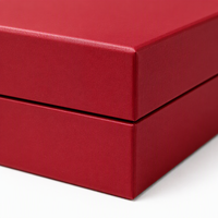 Boîte de cartes à jouer de luxe personnalisée en or rubis, double jeu, étanche, avec couvercle rigide, pour emballage cadeau familial
