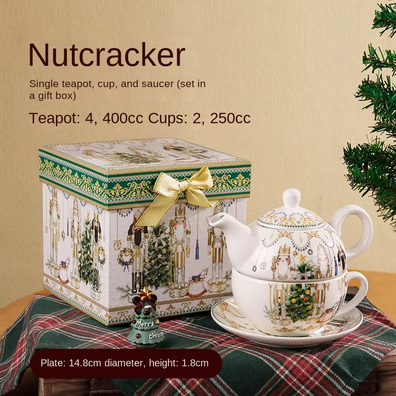 Single pot cup and saucer: nutcracker gift box